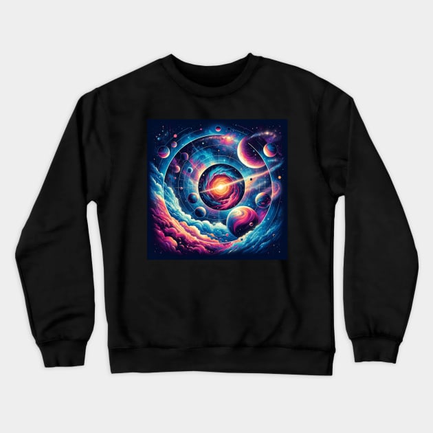 Stellar Voyage: Cosmic Wonders Unveiled Crewneck Sweatshirt by heartyARTworks